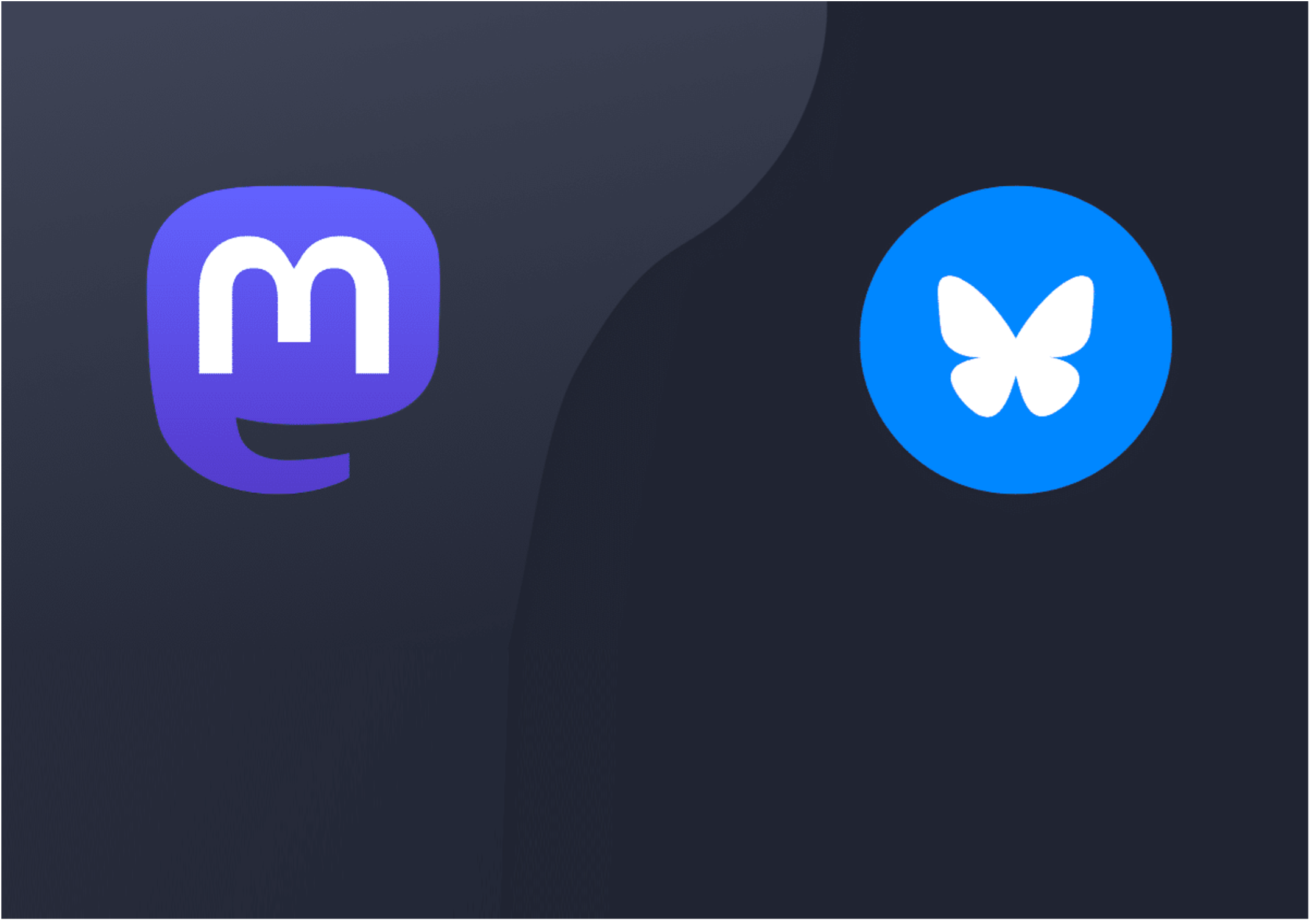 Bluesky & Mastodon logo